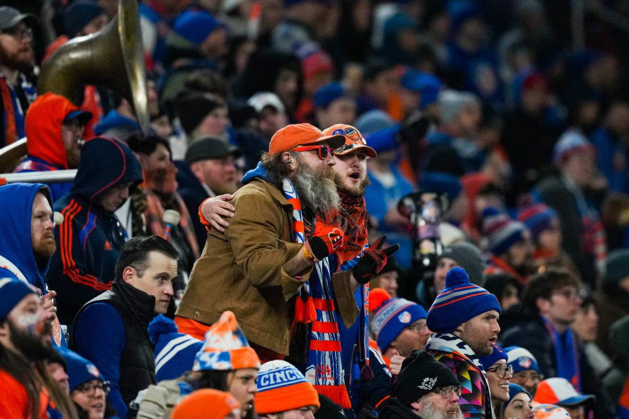 CINCINNATI, OHIO - FEBRUARY 22: FC Cincinnati against New York Red Bulls on February 22, 2025 at TQL Stadium in Cincinnati, Ohio.