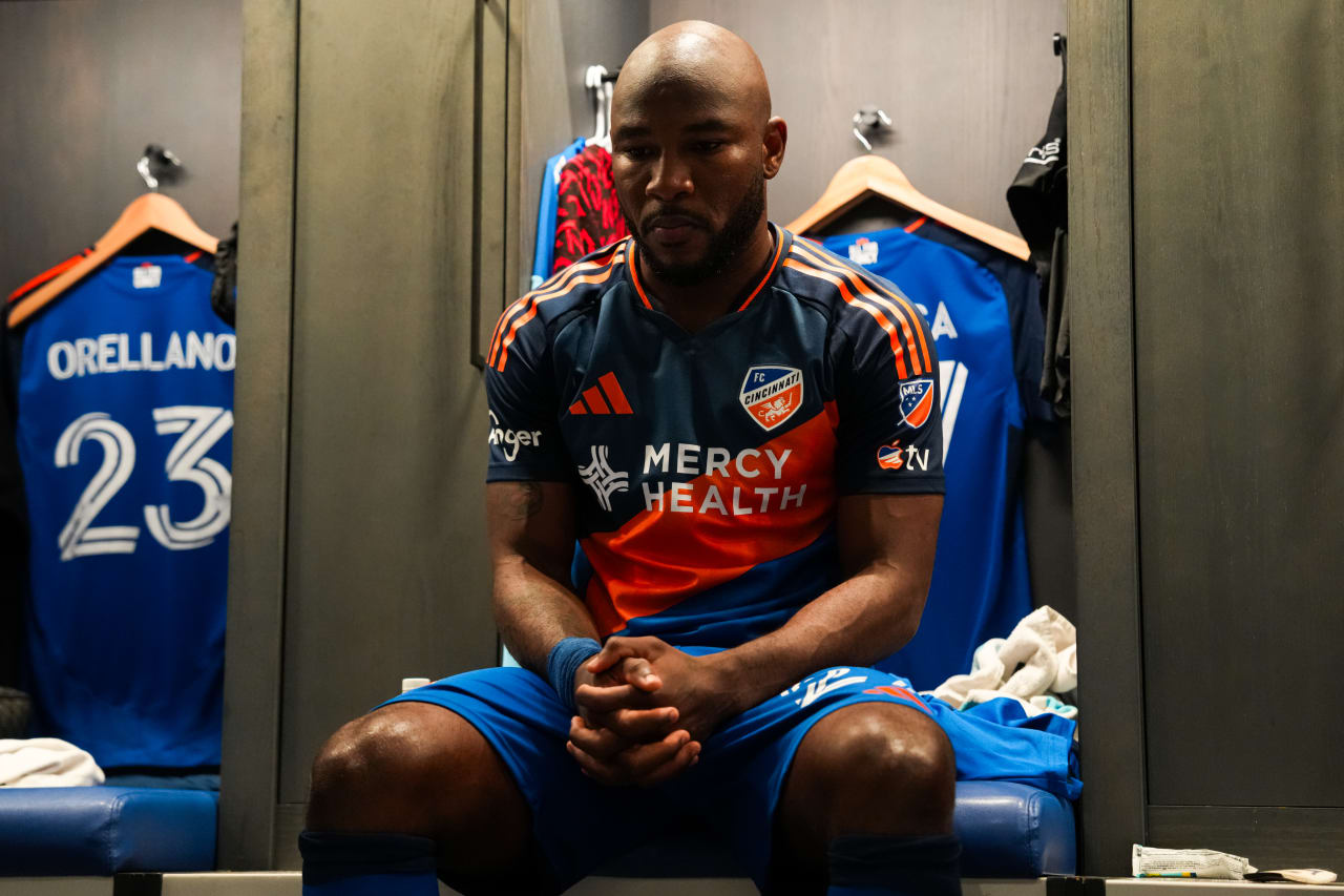 CINCINNATI, OHIO - APRIL 5: FC Cincinnati against New England Revolution on April 5, 2025 at TQL Stadium in Cincinnati, Ohio.