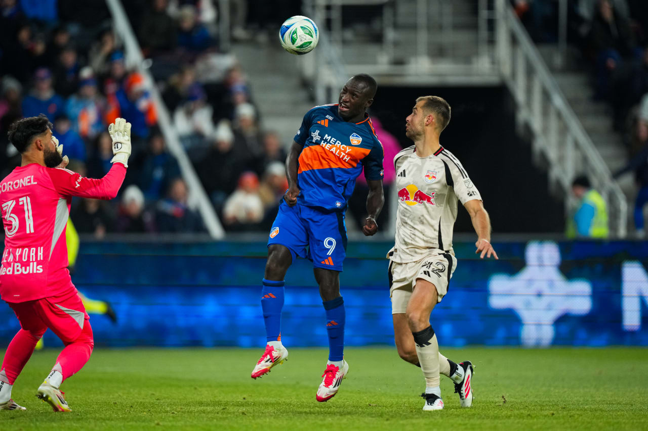 CINCINNATI, OHIO - FEBRUARY 22: FC Cincinnati against New York Red Bulls on February 22, 2025 at TQL Stadium in Cincinnati, Ohio.