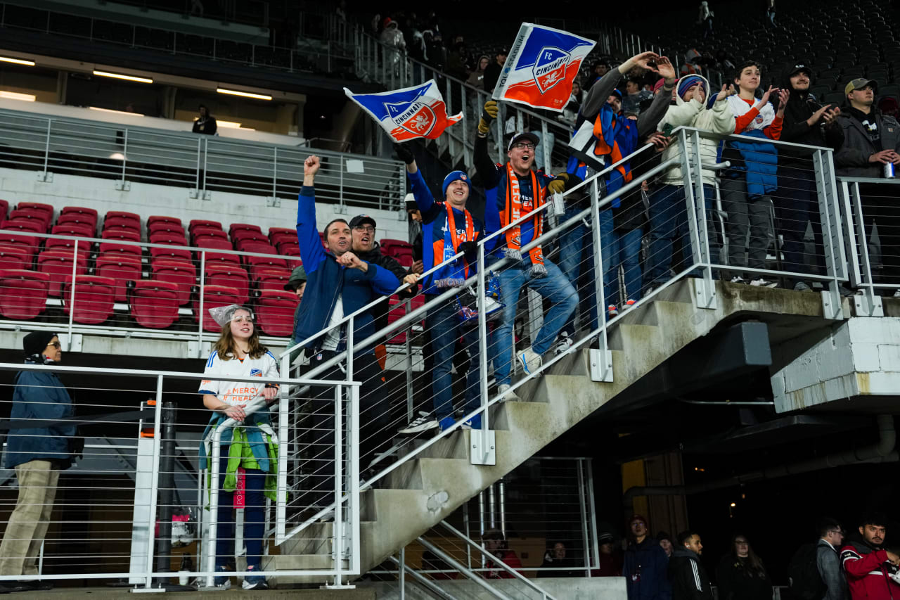 WASHINGTON, D.C. - APRIL 12: D.C. United against FC Cincinnati on April 12, 2025 at Audi Field in Washington, D.C.