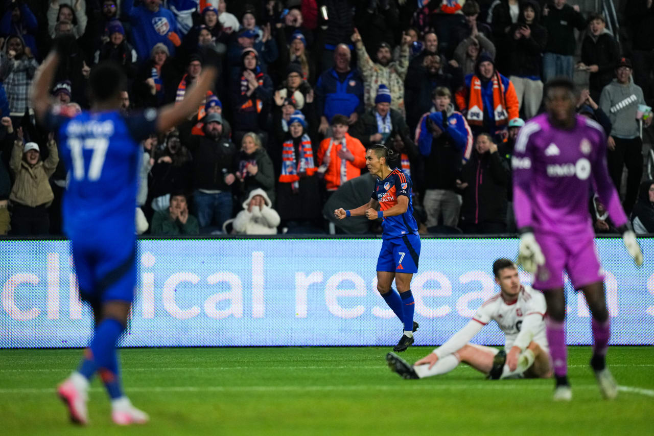 CINCINNATI, OHIO - MARCH 8: FC Cincinnati against Toronto FC on March 8, 2025 at TQL Stadium in Cincinnati, Ohio.