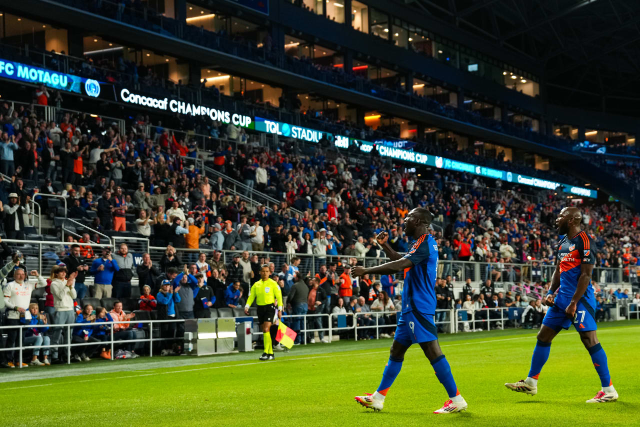 CINCINNATI, OHIO - FEBRUARY 26: FC Cincinnati during a Concacaf Champions Cup match against FC Motagua on February 26, 2025 at TQL Stadium in Cincinnati, Ohio.