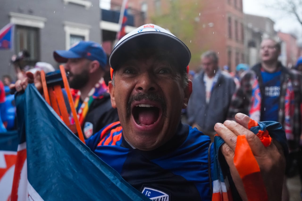 CINCINNATI, OHIO - APRIL 5: FC Cincinnati against New England Revolution on April 5, 2025 at TQL Stadium in Cincinnati, Ohio.