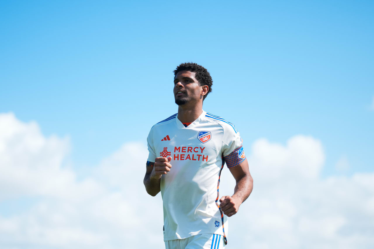 BRADENTON, FLORIDA - FEBRUARY 12: FC Cincinnati during a preseason match against Atlanta United FC on February 12, 2025 at IMG Academy in Bradenton, Florida.