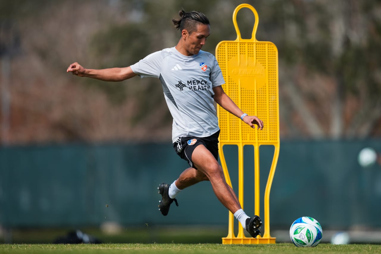 CLEARWATER, FLORIDA - FEBRUARY 9: FC Cincinnati during preseason training on February 9, 2025 at Walter Campbell Sports Park in Clearwater, Florida.