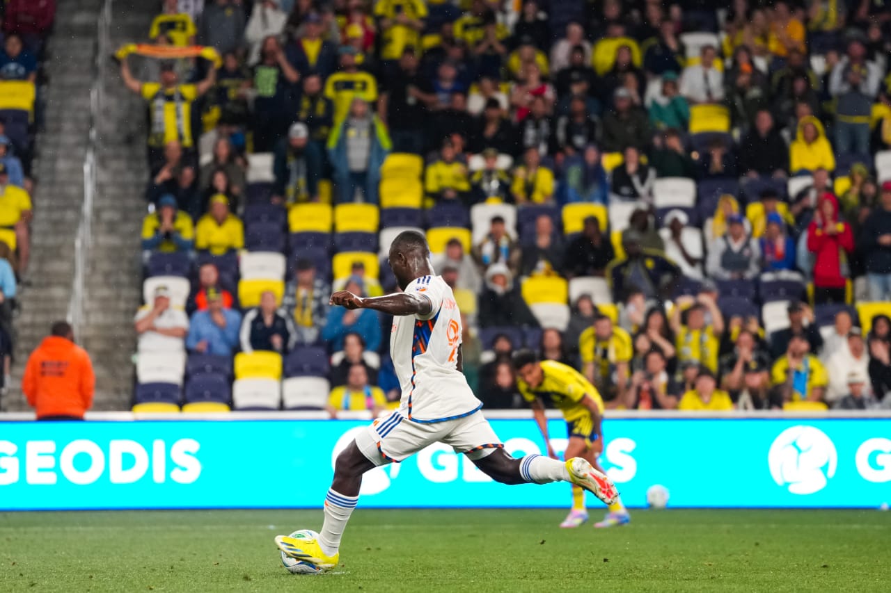 NASHVILLE, TENNESSEE - MARCH 29: Nashville SC against FC Cincinnati on March 29, 2025 at Geodis Park in Nashville, Tennessee.