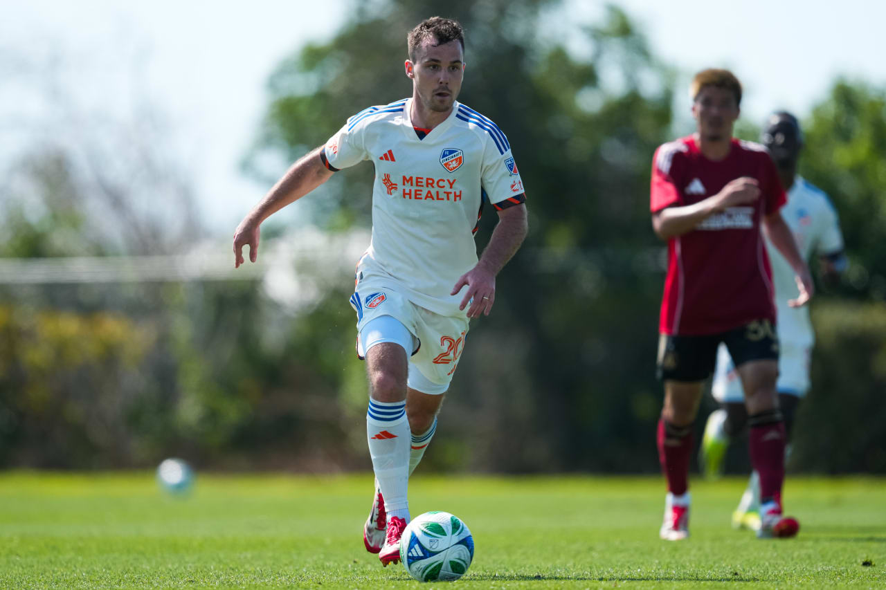 BRADENTON, FLORIDA - FEBRUARY 12: FC Cincinnati during a preseason match against Atlanta United FC on February 12, 2025 at IMG Academy in Bradenton, Florida.