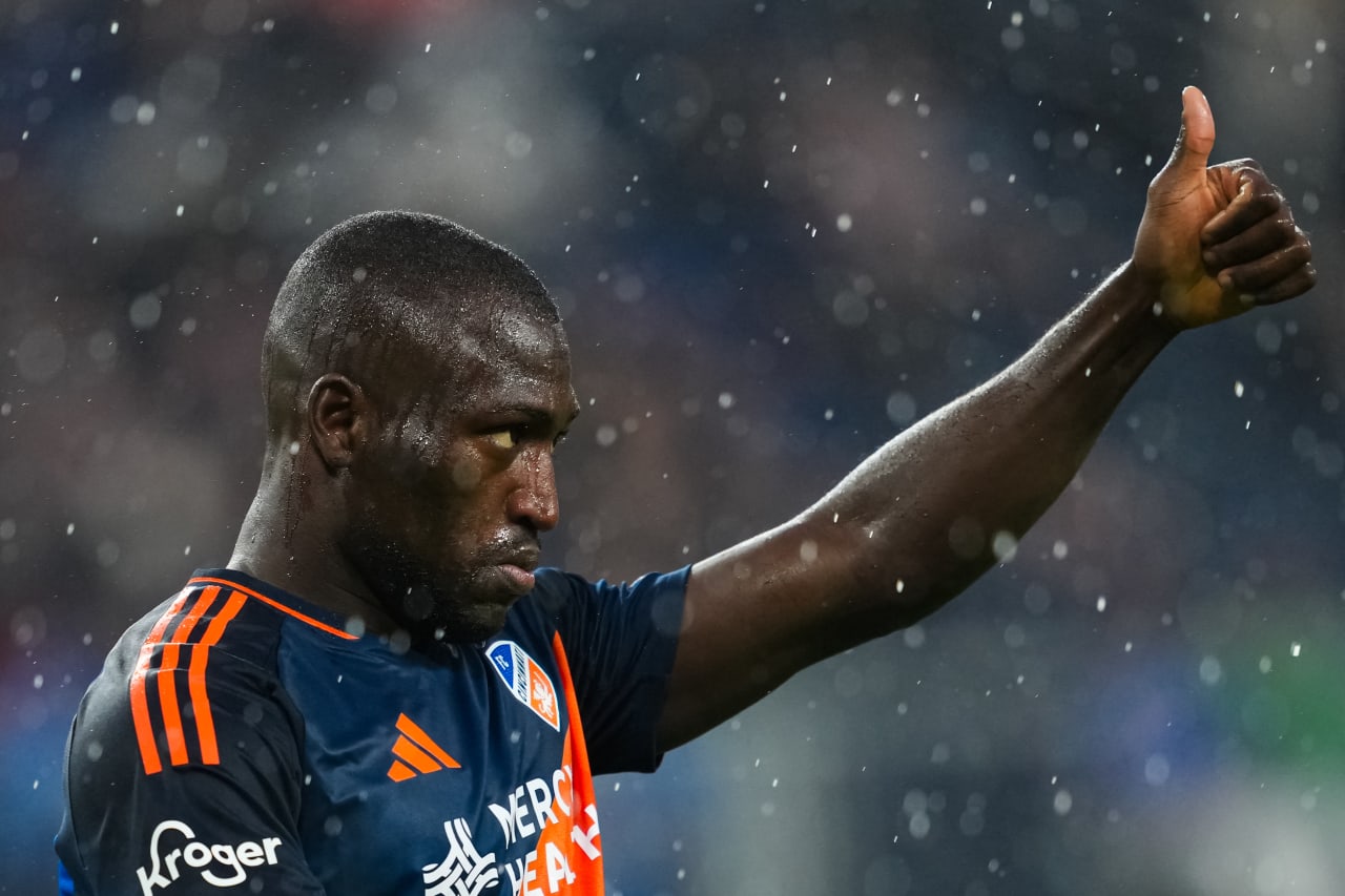 CINCINNATI, OHIO - APRIL 5: FC Cincinnati against New England Revolution on April 5, 2025 at TQL Stadium in Cincinnati, Ohio.