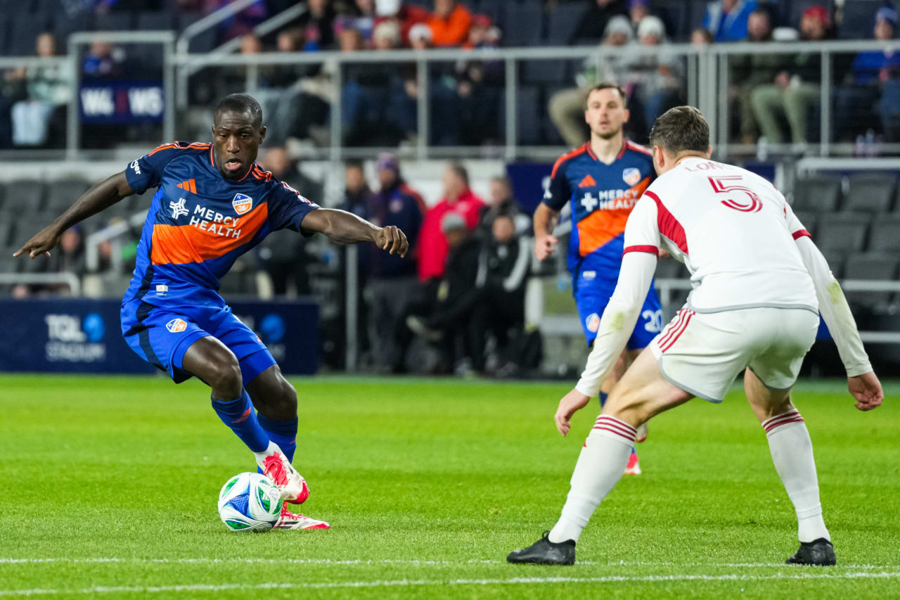 CINCINNATI, OHIO - MARCH 8: FC Cincinnati against Toronto FC on March 8, 2025 at TQL Stadium in Cincinnati, Ohio.
