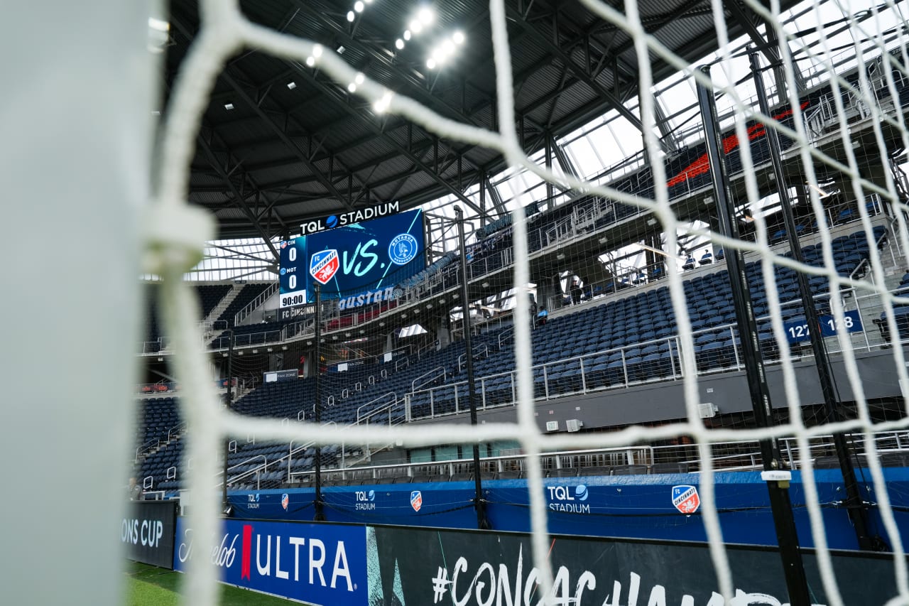 CINCINNATI, OHIO - FEBRUARY 26: FC Cincinnati during a Concacaf Champions Cup match against FC Motagua on February 26, 2025 at TQL Stadium in Cincinnati, Ohio.