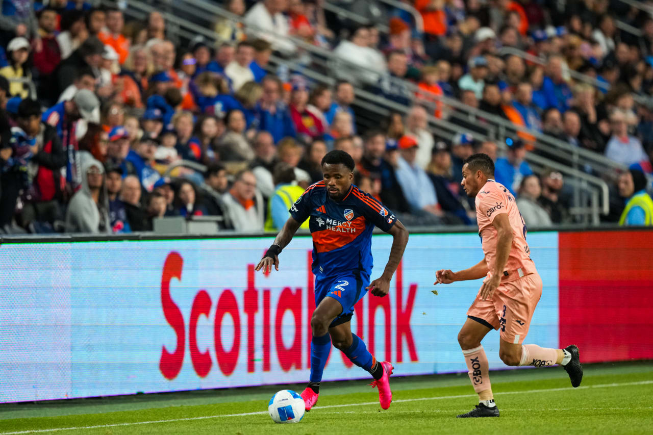 CINCINNATI, OHIO - FEBRUARY 26: FC Cincinnati during a Concacaf Champions Cup match against FC Motagua on February 26, 2025 at TQL Stadium in Cincinnati, Ohio.
