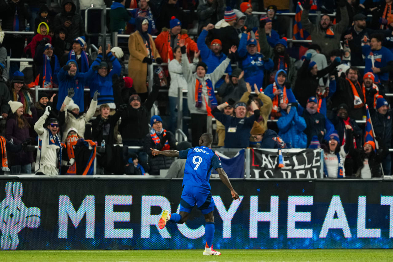 CINCINNATI, OHIO - FEBRUARY 22: FC Cincinnati against New York Red Bulls on February 22, 2025 at TQL Stadium in Cincinnati, Ohio.
