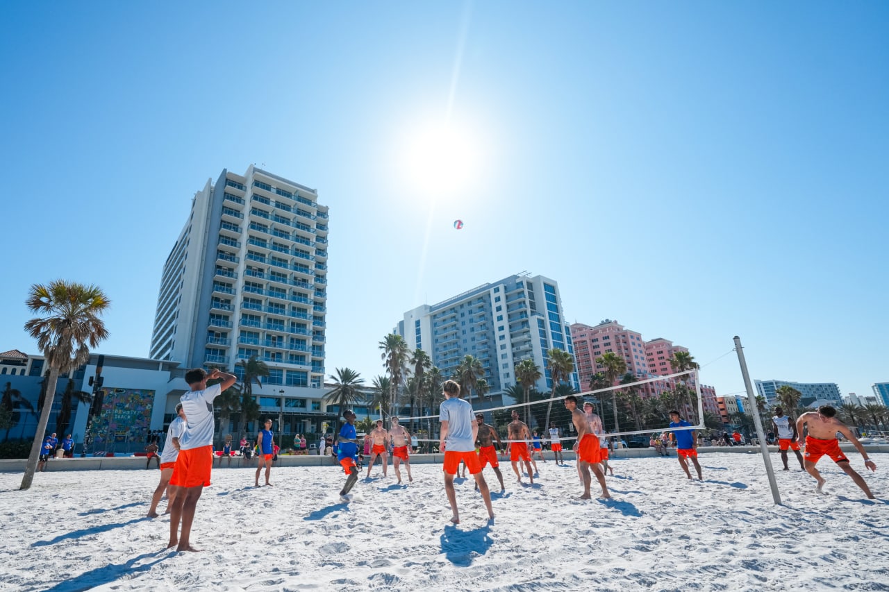 CLEARWATER, FLORIDA - FEBRUARY 8: FC Cincinnati during preseason training on February 8, 2025 at Clearwater Beach in Clearwater, Florida