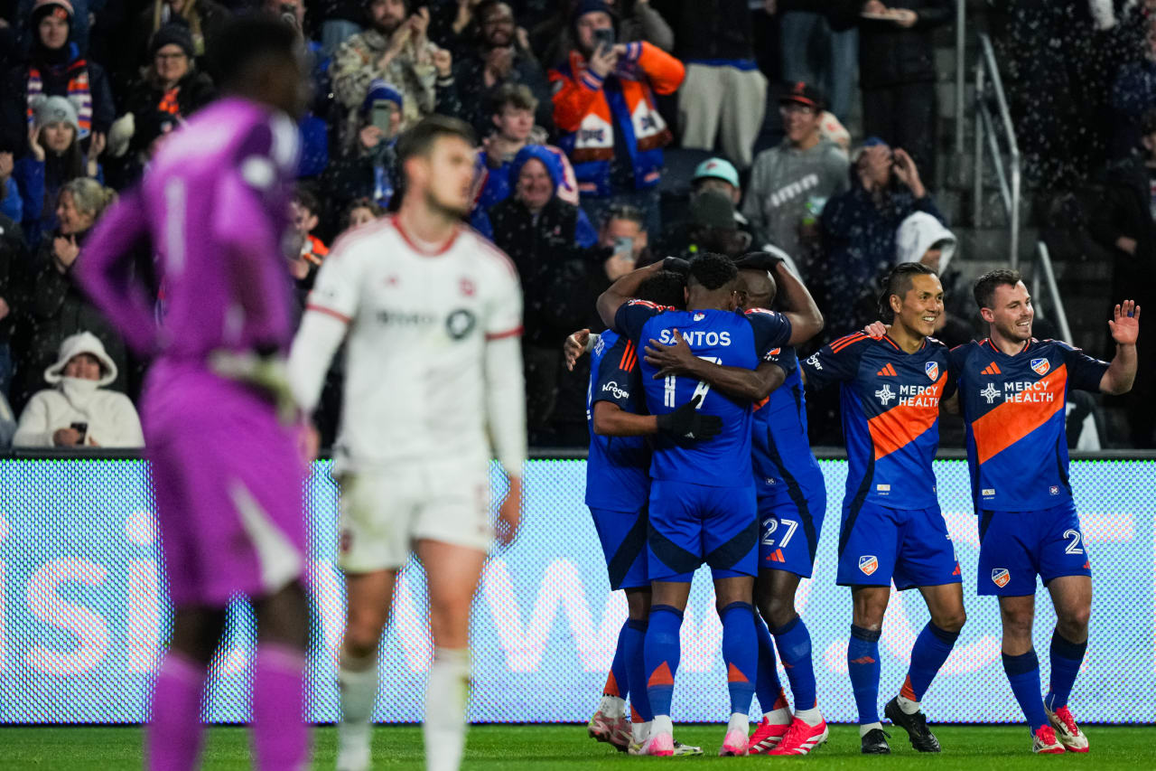 CINCINNATI, OHIO - MARCH 8: FC Cincinnati against Toronto FC on March 8, 2025 at TQL Stadium in Cincinnati, Ohio.