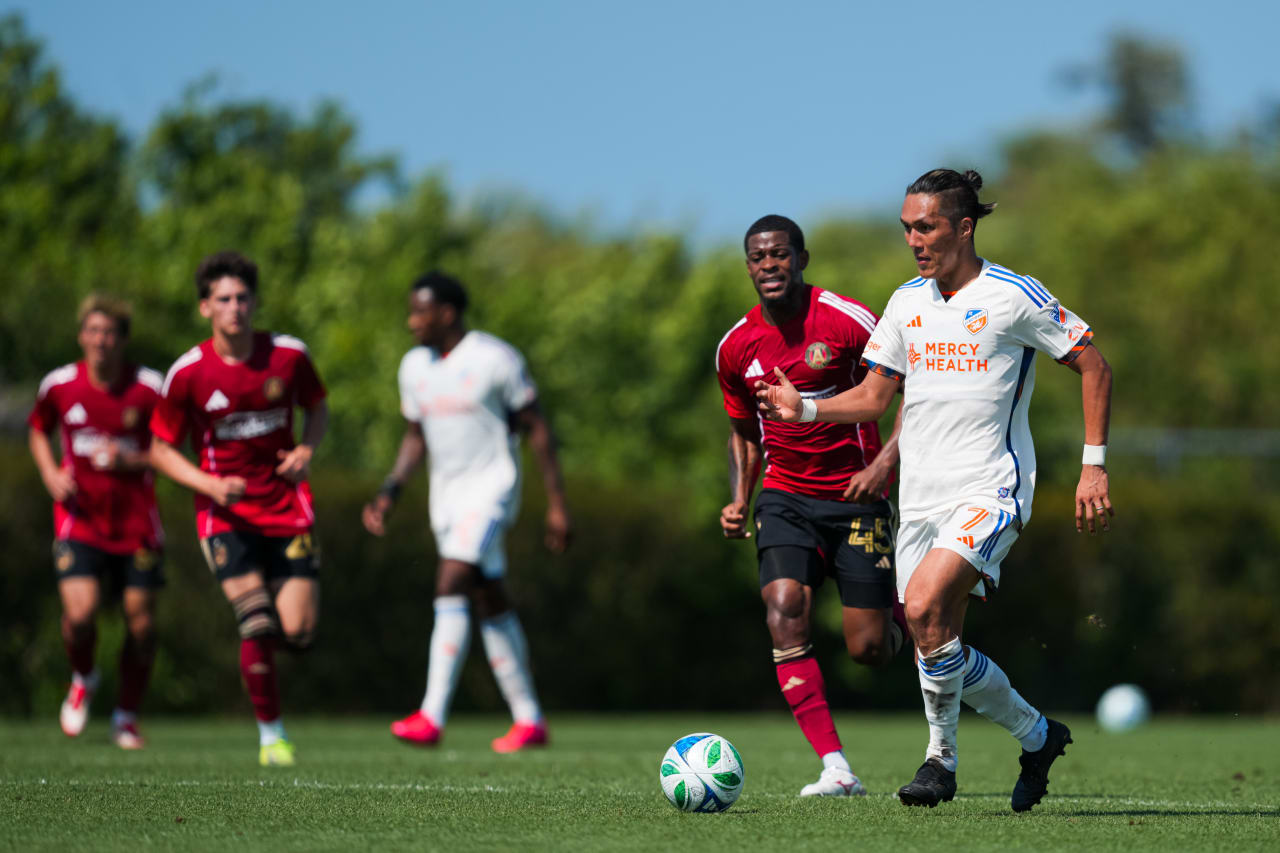 BRADENTON, FLORIDA - FEBRUARY 12: FC Cincinnati during a preseason match against Atlanta United FC on February 12, 2025 at IMG Academy in Bradenton, Florida.