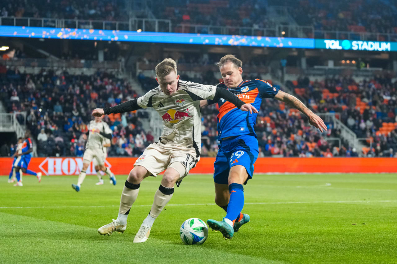 CINCINNATI, OHIO - FEBRUARY 22: FC Cincinnati against New York Red Bulls on February 22, 2025 at TQL Stadium in Cincinnati, Ohio.