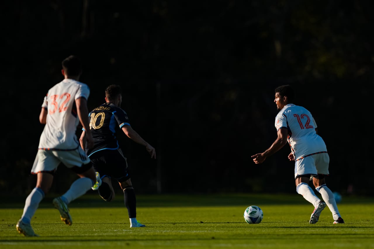 CLEARWATER, FLORIDA - FEBRUARY 7: FC Cincinnati during a preseason match against Philadelphia Union on February 7, 2025 at Joe DiMaggio Sports Complex in Clearwater, Florida.