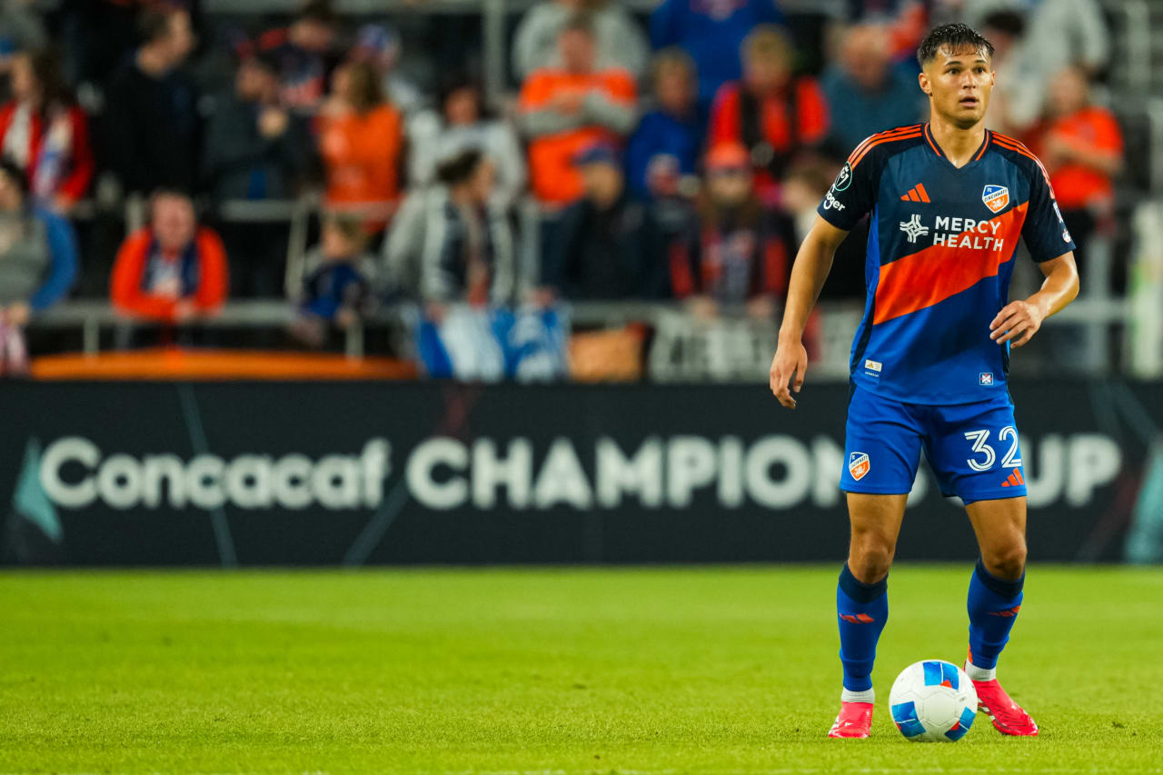 CINCINNATI, OHIO - FEBRUARY 26: FC Cincinnati during a Concacaf Champions Cup match against FC Motagua on February 26, 2025 at TQL Stadium in Cincinnati, Ohio.