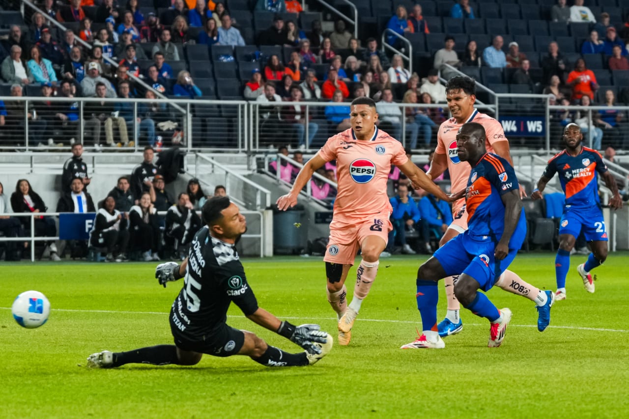 CINCINNATI, OHIO - FEBRUARY 26: FC Cincinnati during a Concacaf Champions Cup match against FC Motagua on February 26, 2025 at TQL Stadium in Cincinnati, Ohio.