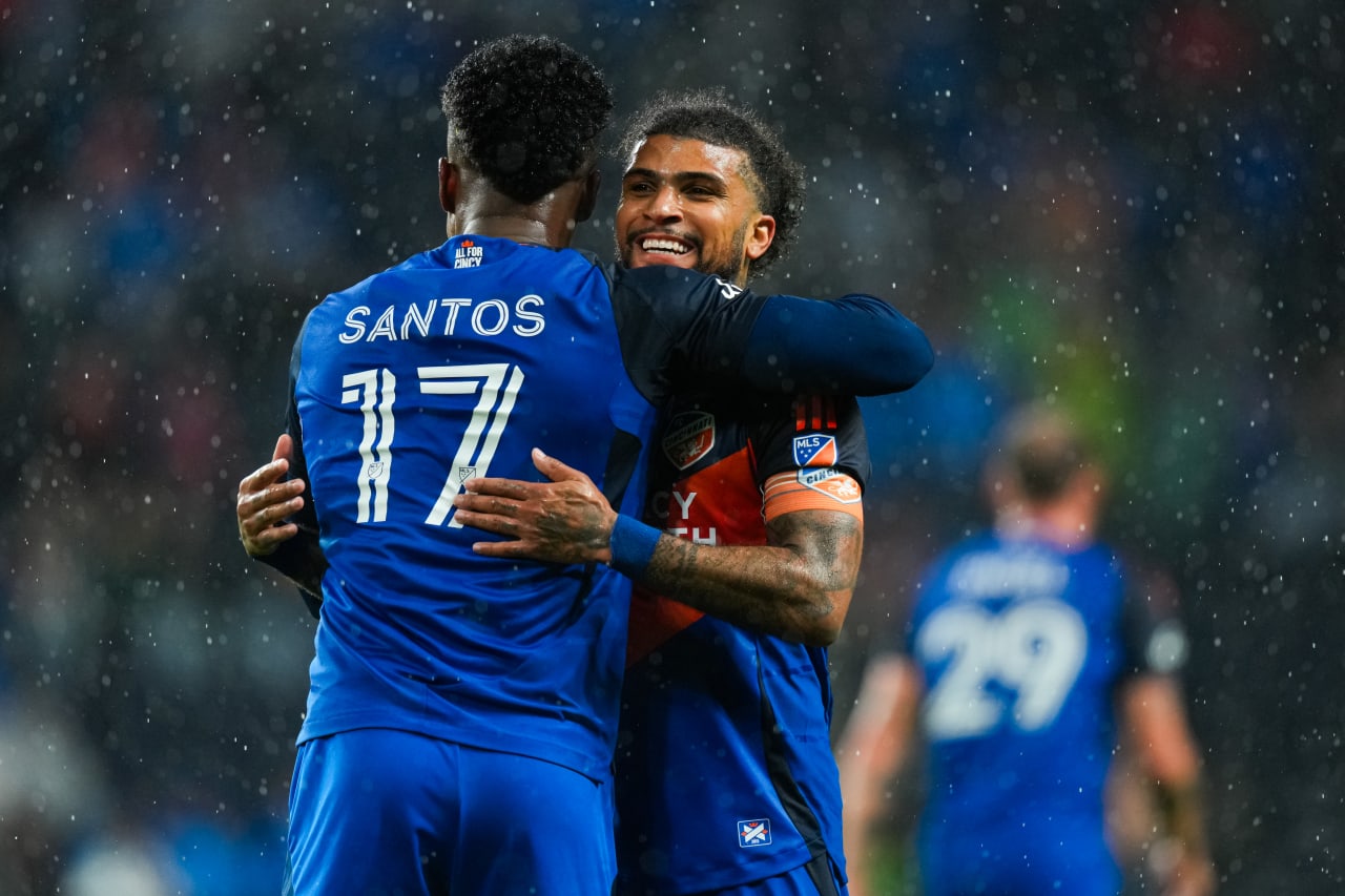 CINCINNATI, OHIO - APRIL 5: FC Cincinnati against New England Revolution on April 5, 2025 at TQL Stadium in Cincinnati, Ohio.