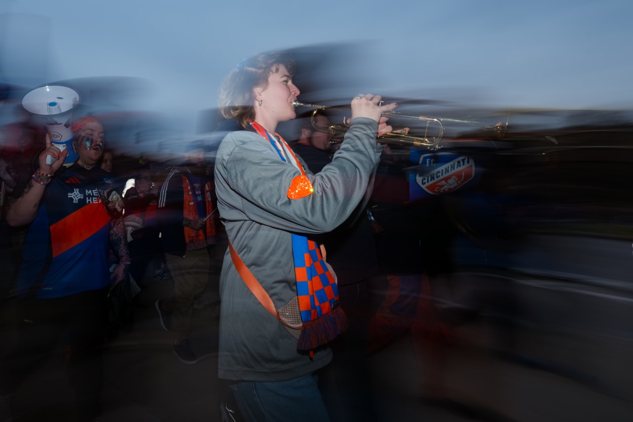 CINCINNATI, OHIO - FEBRUARY 26: FC Cincinnati during a Concacaf Champions Cup match against FC Motagua on February 26, 2025 at TQL Stadium in Cincinnati, Ohio.