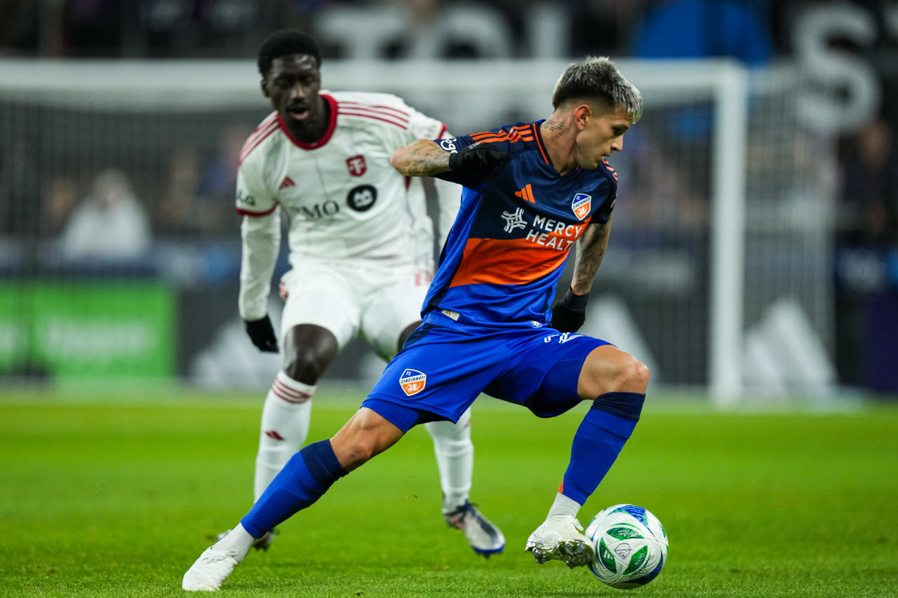 CINCINNATI, OHIO - MARCH 8: FC Cincinnati against Toronto FC on March 8, 2025 at TQL Stadium in Cincinnati, Ohio.