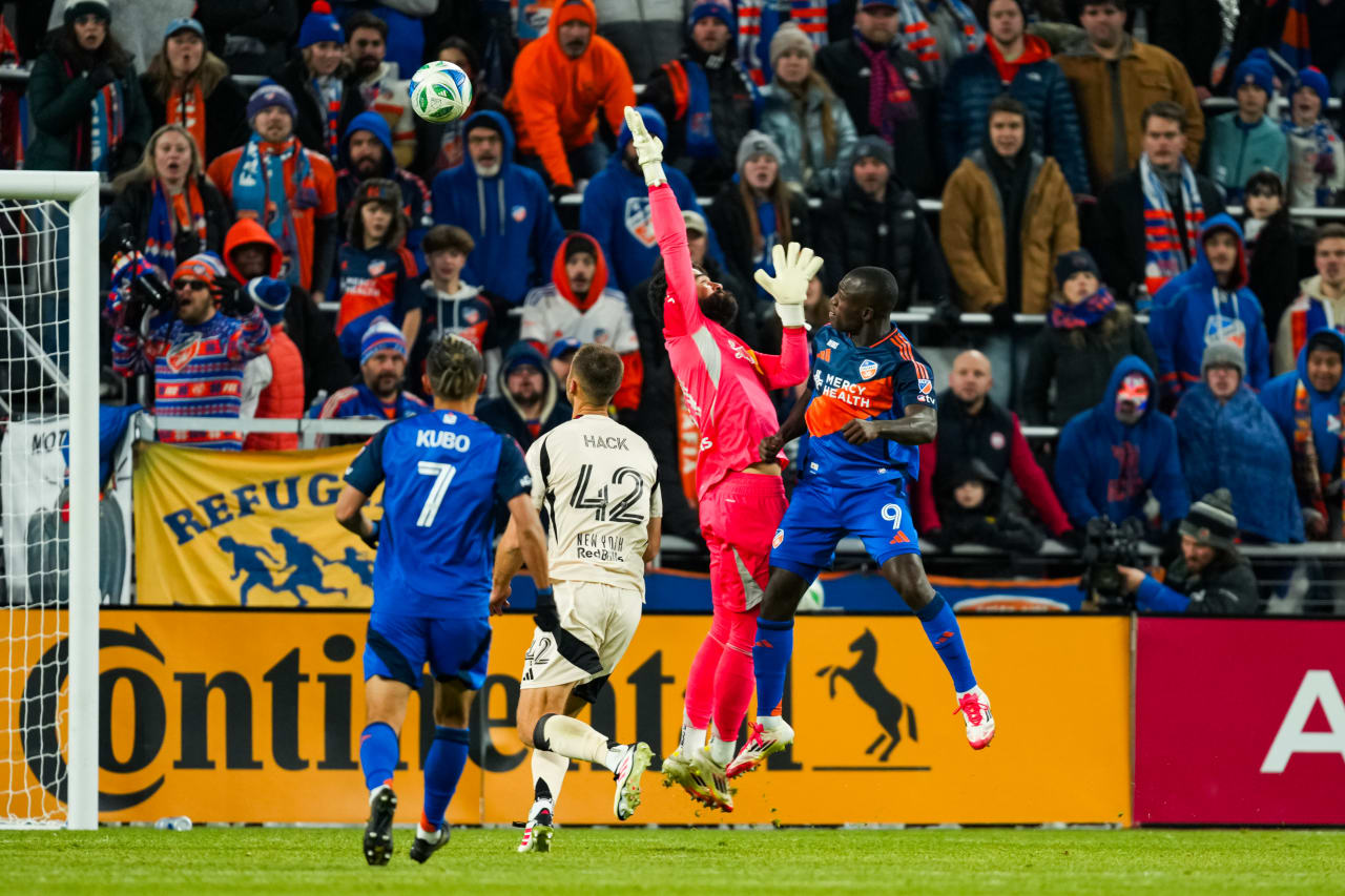 CINCINNATI, OHIO - FEBRUARY 22: FC Cincinnati against New York Red Bulls on February 22, 2025 at TQL Stadium in Cincinnati, Ohio.