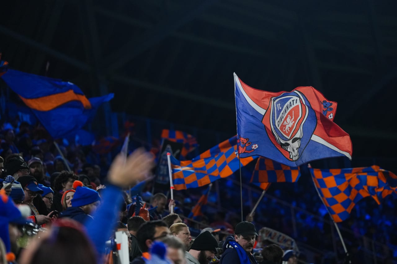 CINCINNATI, OHIO - MARCH 8: FC Cincinnati against Toronto FC on March 8, 2025 at TQL Stadium in Cincinnati, Ohio.