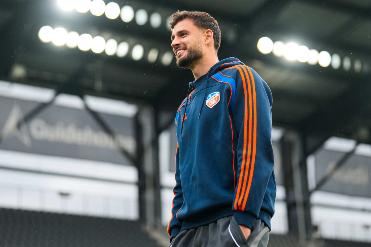 WASHINGTON, D.C. - APRIL 12: D.C. United against FC Cincinnati on April 12, 2025 at Audi Field in Washington, D.C.