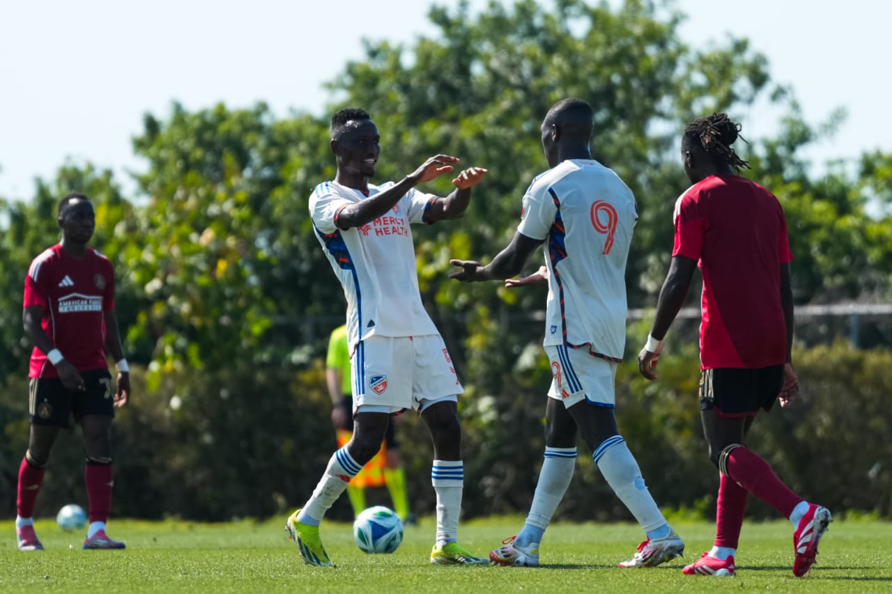 BRADENTON, FLORIDA - FEBRUARY 12: FC Cincinnati during a preseason match against Atlanta United FC on February 12, 2025 at IMG Academy in Bradenton, Florida.