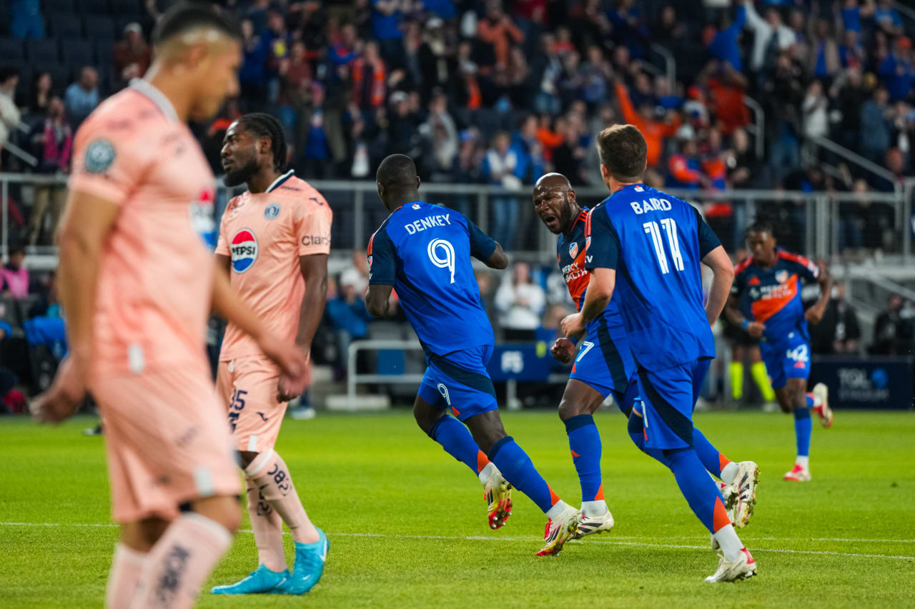 CINCINNATI, OHIO - FEBRUARY 26: FC Cincinnati during a Concacaf Champions Cup match against FC Motagua on February 26, 2025 at TQL Stadium in Cincinnati, Ohio.