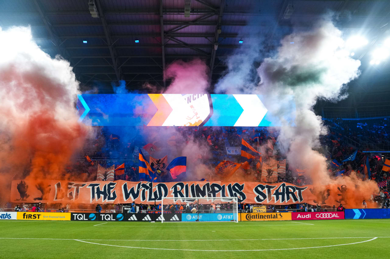 CINCINNATI, OHIO - FEBRUARY 22: FC Cincinnati against New York Red Bulls on February 22, 2025 at TQL Stadium in Cincinnati, Ohio.