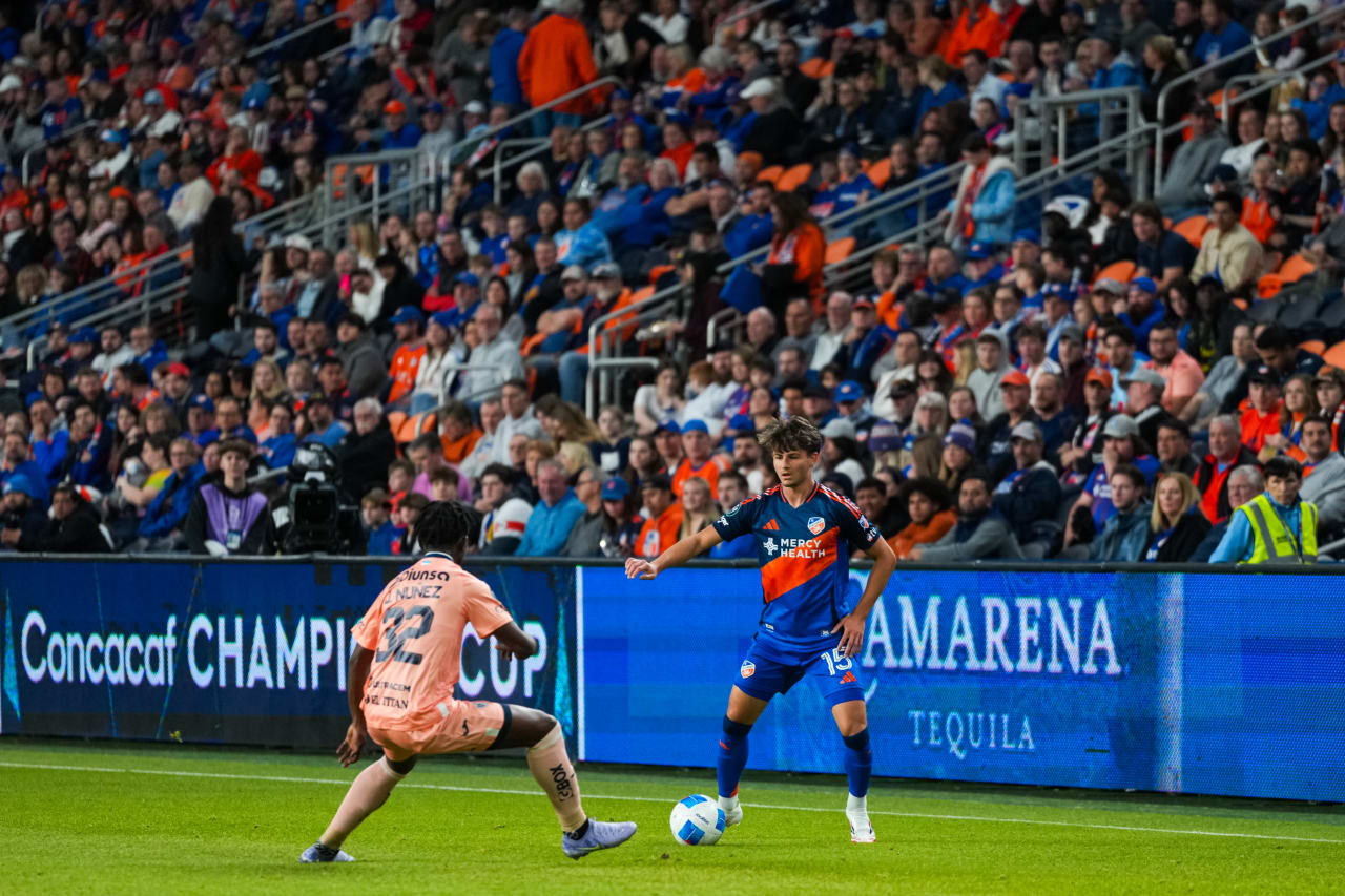 CINCINNATI, OHIO - FEBRUARY 26: FC Cincinnati during a Concacaf Champions Cup match against FC Motagua on February 26, 2025 at TQL Stadium in Cincinnati, Ohio.