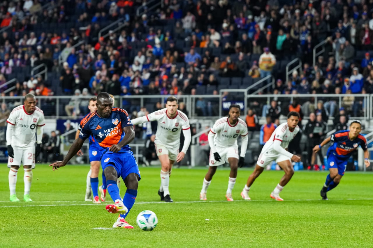 CINCINNATI, OHIO - MARCH 8: FC Cincinnati against Toronto FC on March 8, 2025 at TQL Stadium in Cincinnati, Ohio.
