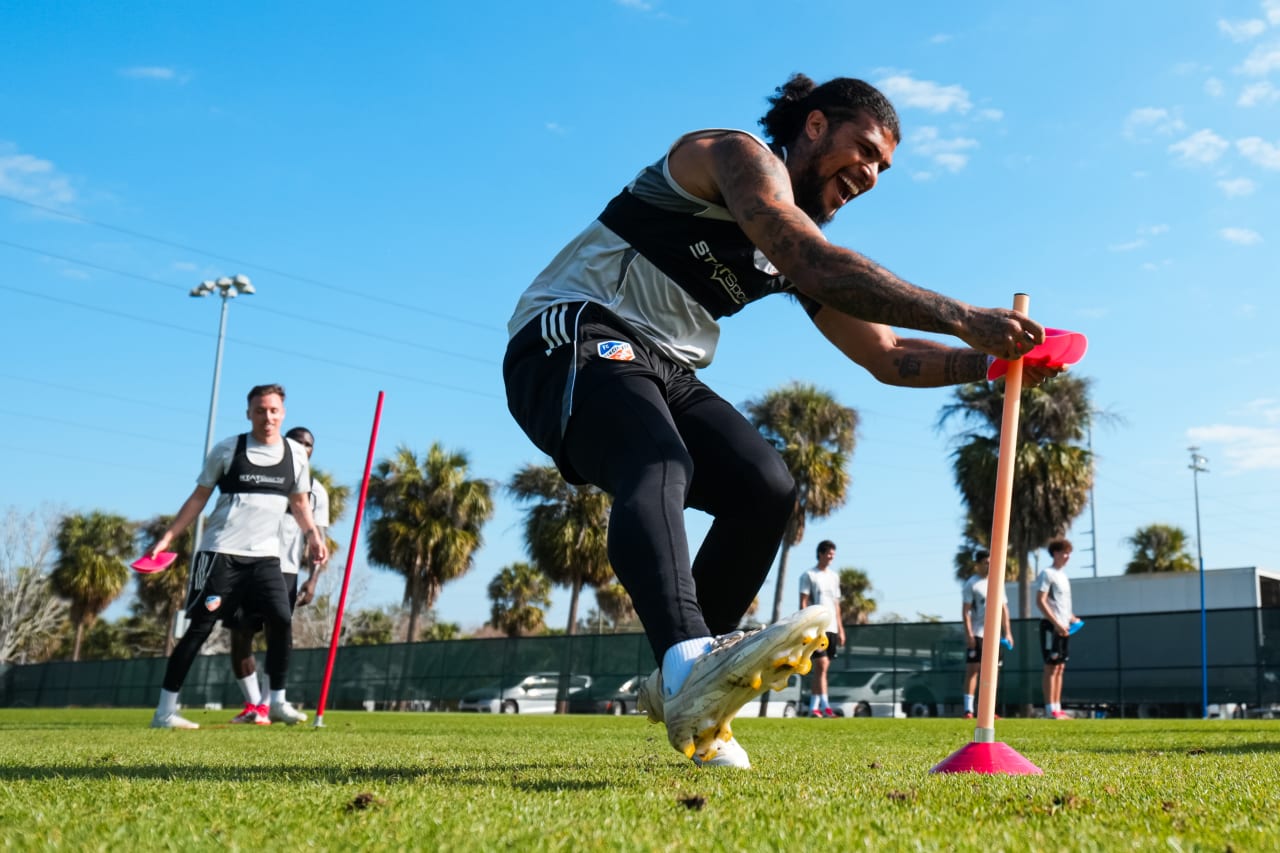 CLEARWATER, FLORIDA - FEBRUARY 11: FC Cincinnati during preseason training on February 11, 2025 at Walter Campbell Sports Park in Clearwater, Florida.