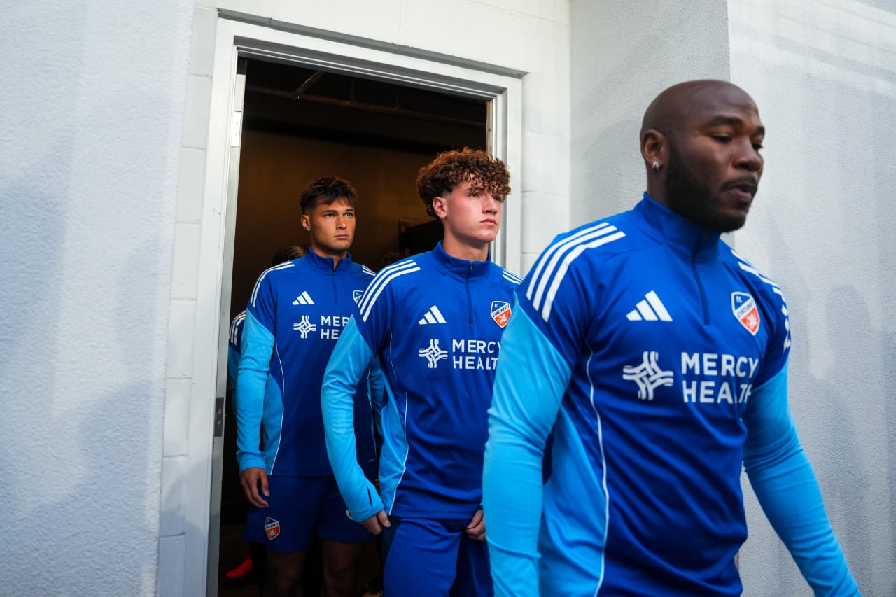 CINCINNATI, OHIO - FEBRUARY 26: FC Cincinnati during a Concacaf Champions Cup match against FC Motagua on February 26, 2025 at TQL Stadium in Cincinnati, Ohio.