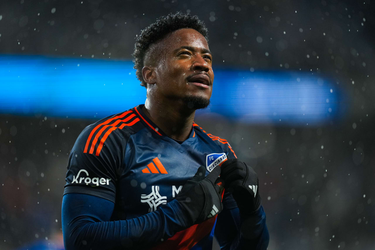 CINCINNATI, OHIO - APRIL 5: FC Cincinnati against New England Revolution on April 5, 2025 at TQL Stadium in Cincinnati, Ohio.