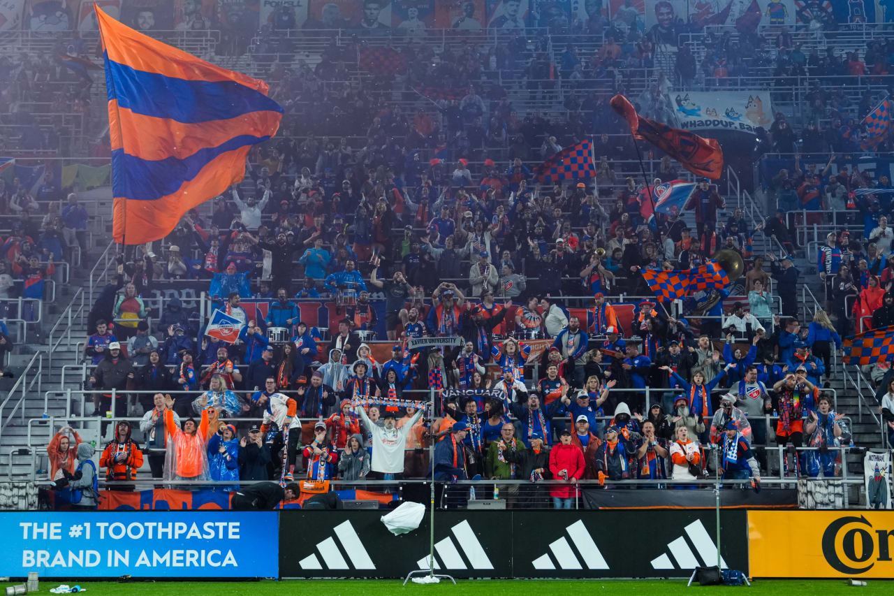 CINCINNATI, OHIO - APRIL 5: FC Cincinnati against New England Revolution on April 5, 2025 at TQL Stadium in Cincinnati, Ohio.