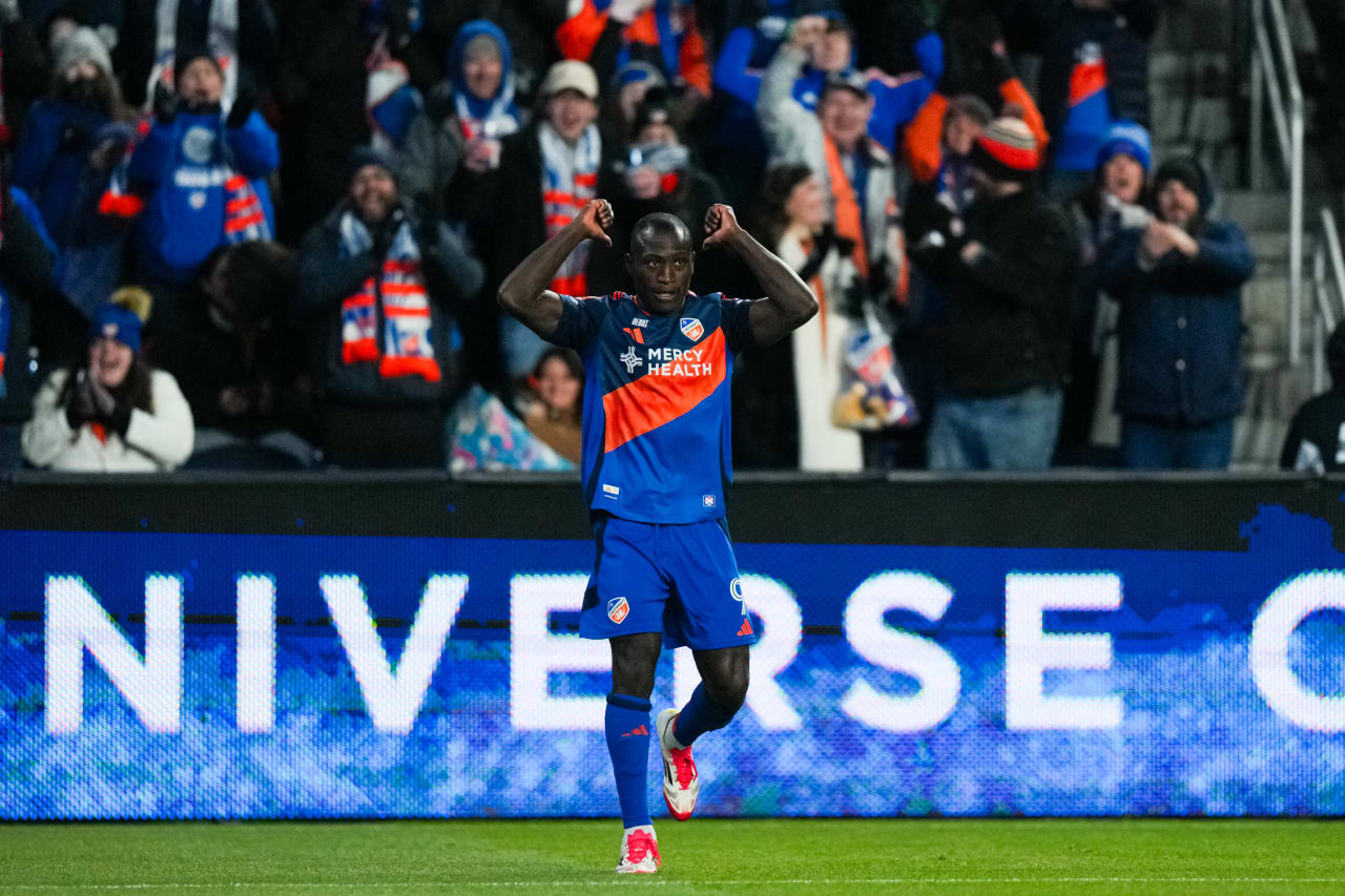 CINCINNATI, OHIO - FEBRUARY 22: FC Cincinnati against New York Red Bulls on February 22, 2025 at TQL Stadium in Cincinnati, Ohio.