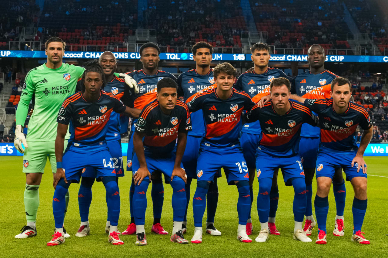 CINCINNATI, OHIO - FEBRUARY 26: FC Cincinnati during a Concacaf Champions Cup match against FC Motagua on February 26, 2025 at TQL Stadium in Cincinnati, Ohio.