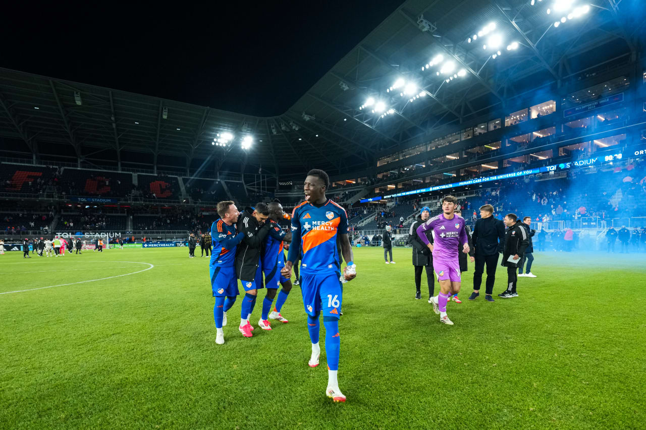 CINCINNATI, OHIO - FEBRUARY 22: FC Cincinnati against New York Red Bulls on February 22, 2025 at TQL Stadium in Cincinnati, Ohio.